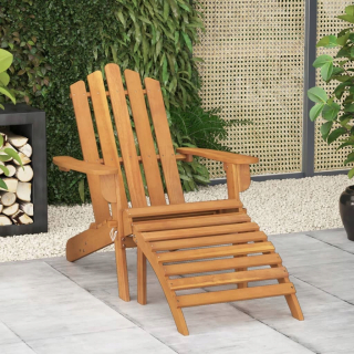 Záhradná stolička - Adirondack Záhradné stoličky s drevom Footrest Wood