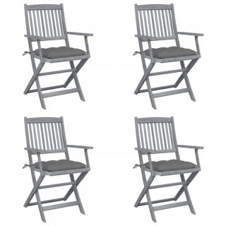 Záhradná stolička - Záhradná stolička stoličky terasa skladací balkón 4 ks