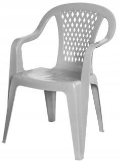 Záhradné stoličky silné balkónové stoličky sivé