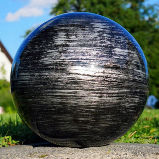 Dekoratívna záhradná strela avg. 22 cm čierna a strieborná
