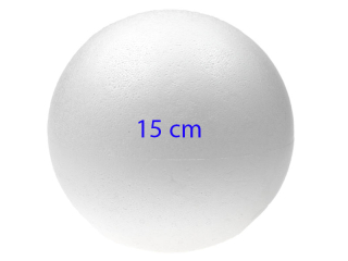 Polystyrénové guľôčky s guľôčkami 15 cm 1 ks