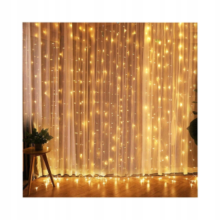 SVETELNÁ ZÁPONA 200LED VIANOČNÉ SVETLÁ DO OKEN