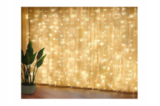 SALCAR300 LED svetlo svetlo záves 3x2.70 m teplá biela