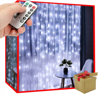 Cestujúci záves 300 LED USB 3x3m diaľkové ovládanie