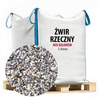 Štrk, kamene do záhrady - Záhradné štrkové kamene 2-8 mm ton Veľká taška