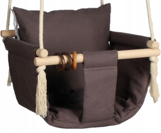 Záhradná hojdačka - Kidaboo Bujak Detská hojdačka do domácej izbovej záhrady Graphite CE + PAS