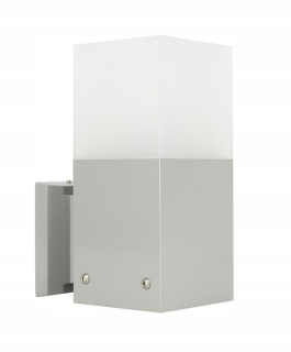 Záhradné nástenné svietidlo - CUBE MAX nástenné svietidlo 22cm SUMA strieborná CBMAX K AL