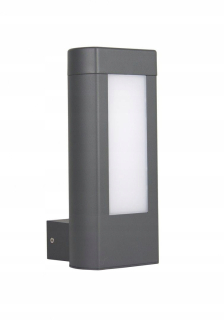 Záhradné nástenné svietidlo - Nástenná lampa EVO 8W LED graphit IP54 Ogrodowa 560LM 4000K SUM GL15404