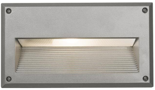 Záhradné nástenné svietidlo - Nástenná lampa, splachovaná -bassaltová lampa striebro