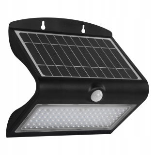 Solárna zapichovacia záhradná lampa - Solárna nástenná lampa čierna 6,8 W pre Hale Stodola