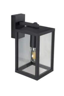 Záhradné nástenné svietidlo - Záhradná nástenná lampa Gaia t Black E27 Black IP44