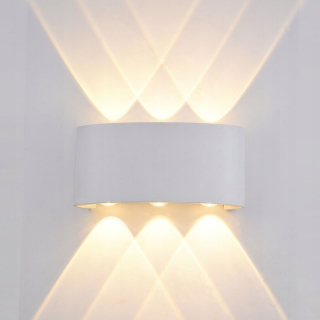 Záhradné nástenné svietidlo - Záhradná nástenná lampa Italux White Integrated Source LED 6 v 3000 000