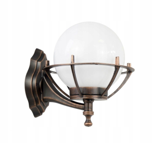 Záhradné nástenné svietidlo - Záhradná nástenná lampa Patin Copper Gule s košom 200