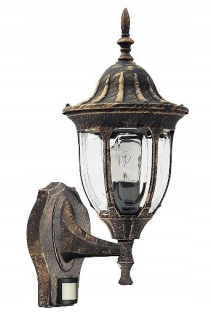 Záhradné nástenné svietidlo - Vonkajšia nástenná lampa na stenu so snímačom