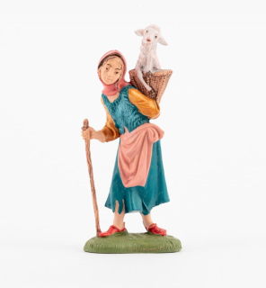 Žena putujúca s baránkom - až do obrázkov 10 cm