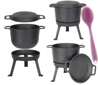 Kotlík na guláš - Bonfire Sticks Grill 140 cm 10 ks č.