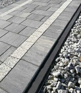 Dlažobné kocky - Sparta Nero Cobblestones, Winter Gladio