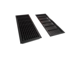 Garážová brána - K-3 ventilačná mriežka (set) čierna Wiśniowski