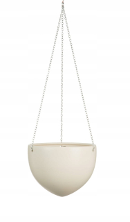 Obal na kvetináč - Krémový obal na kvetináč závesný 845 Scheurich 22 Creme