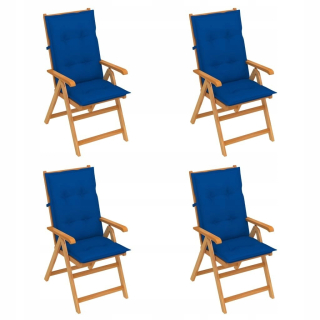 Záhradný stôl, stolík - Stoličky 4 ks. Cobalt vankúšiky.