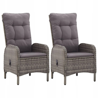 Záhradná stolička - Záhradné stoličky 2 ks. Polirattan Gray