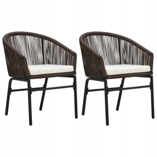 Záhradná stolička - Záhradné stoličky 2 ks. Brown Rattan PVC