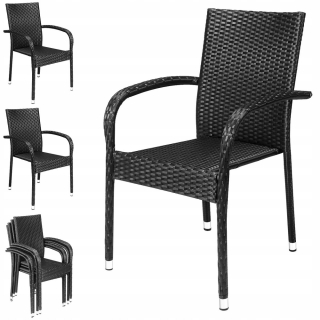 Záhradná stolička - Rattan Gardenova stolička sada 4 ks 120 kg