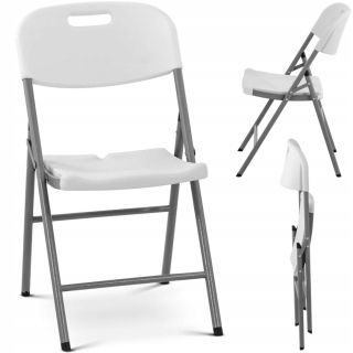 Záhradné kreslo - Záhradné banketové stravovacie stoličky zložené až do 180 kg 40 x 38 cm biele