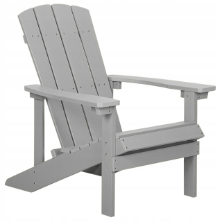 Záhradná stolička - Záhradná stolička svetlo šedá adirondack