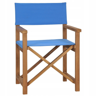 Záhradný stôl, stolík - Director Chair, Solid Teke Wood, modrá