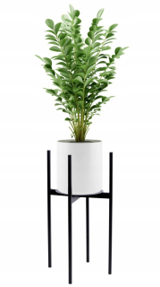 Stojan na kvetináč, kvety - Stojace kvetinové podkrovie Torre rustikálne 70 cm čierne