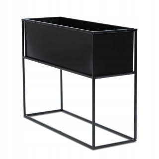 Stojan na kvetináč, kvety - Stojan na kvety, čierny box, 50 cm, čierny, šírka 64 cm
