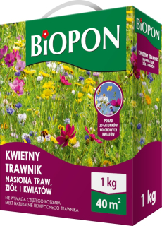 Aprílová zmes trávnikovej trávy bylín kvetinový biopón