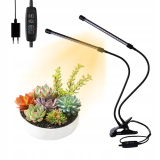 Lampa na pestovanie raslín - Rast rastlinná lampa x2 40 LED pre pestovanie kvetov stojaci + klip