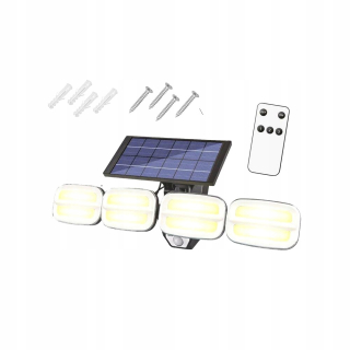 Uličná lampa - Solárna nástenná žiarovka nastaviteľná s diaľkovým ovládaním 8 LED C