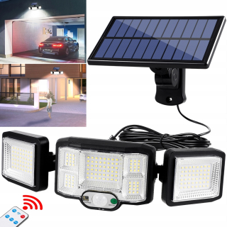 Solárna zapichovacia záhradná lampa - LED SOLÁRNE LAMPY VONKAJŠIE ULICE SÚMRAK POHYBOVÝ SENZOR + DIAĽKOVÉ OVLÁDANIE