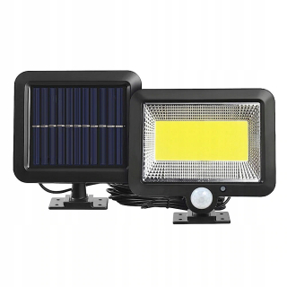 Záhradné nástenné svietidlo - SOLAR LAMPA 100 LED SVETLOMET SO SNÍMAČOM POHYBU