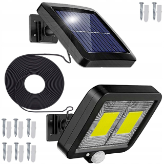 Uličná lampa - SLNEČNÁ LAMPA 108 LED SO SNÍMAČOM POHYBU SÚMRAK