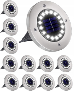 Solárna zapichovacia záhradná lampa - Solárna lampa 16 LED solárne záhradné lampy 12 ks