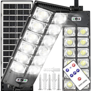 Uličná lampa - Solárna lampa 1600 W LED Street Garden Dusk Sensor + diaľkové ovládanie
