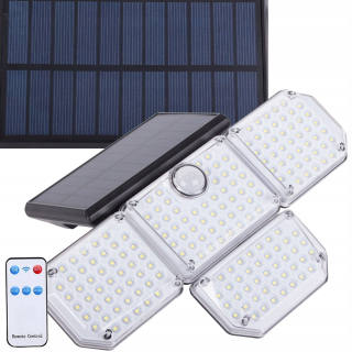Uličná lampa - SOLAR LAMPA 181 LED SO SNÍMAČOM POHYBU SÚMRAK + DIAĽKOVÉ OVLÁDANIE GARDEN STREET