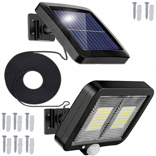 Uličná lampa - SLNEČNÁ LAMPA 98 LED SO SNÍMAČOM POHYBU SÚMRAK