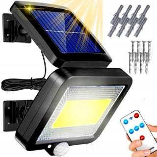 Uličná lampa - COB Solar Lamp Dusk Senzor + diaľkové ovládanie