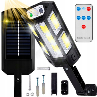 Uličná lampa - SOLAR LAMPA DUSK SENZOR POHYBU COB LAMPA