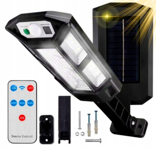 Uličná lampa - SOLÁRNA LAMPA SÚMRAK SENZOR POHYBU LED LAMP