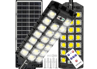 Uličná lampa - Solárna lampa môže snímač súmraku +diaľkové ovládanie 1600W