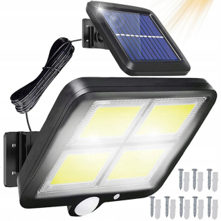 Uličná lampa - Solárna lampa pre garážovú záhradu s pohybovým senzorom silným turistom