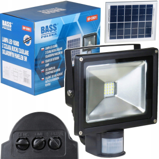 Záhradné halogény - SOLÁRNA LAMPA HALOGÉNOVÁ LED SOLÁRNY PANEL + DETEKTOR LUX