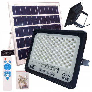 Uličná lampa - LED solárna lampa 200 W halogénová ulica zvýrazňuje