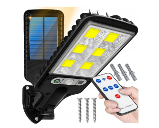 Uličná lampa - LED solárna žiarovka Dusk Senzor + diaľkové ovládanie 5000 lm